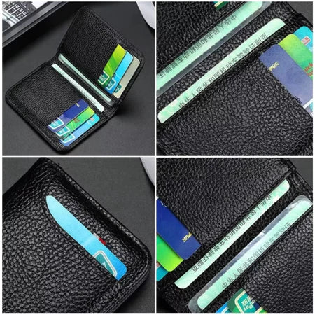 Billetera Tarjetero de Cuero para Hombre - Slim